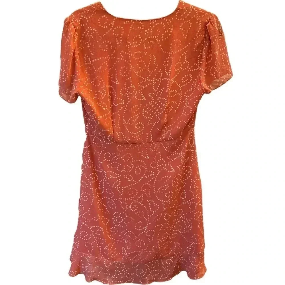 Madewell Posy Ruffle V Neck Mini Dress Twisted Vines - Picture 9 of 11